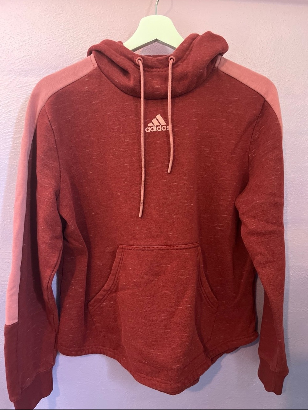 Adidas Hoodie Large BTS Pink Stripe Comfy